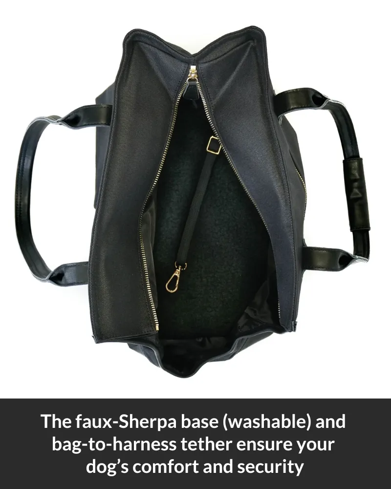 DjangoTote™ Waxed Canvas Dog Carrier Bag and Pet Travel Tote