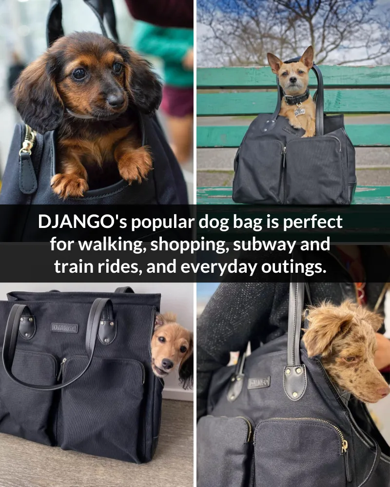 DjangoTote™ Waxed Canvas Dog Carrier Bag and Pet Travel Tote