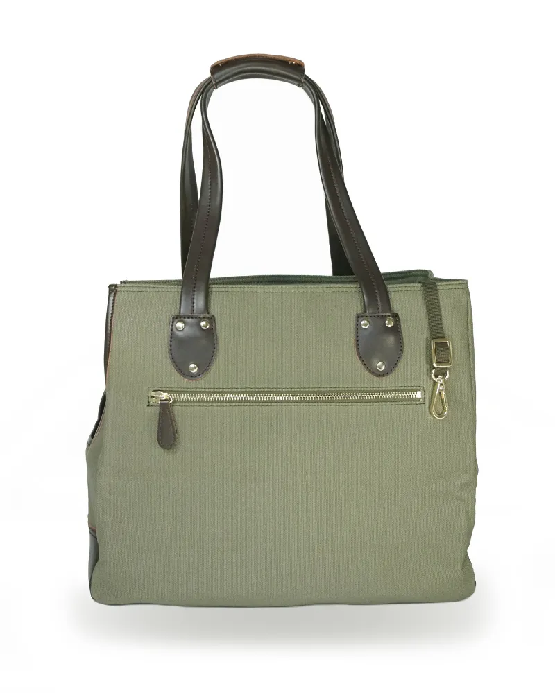 DjangoTote™ Waxed Canvas Dog Carrier Bag and Pet Travel Tote