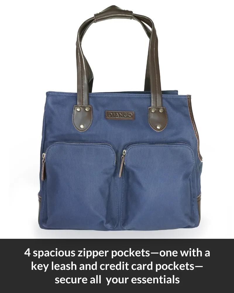 DjangoTote™ Waxed Canvas Dog Carrier Bag and Pet Travel Tote