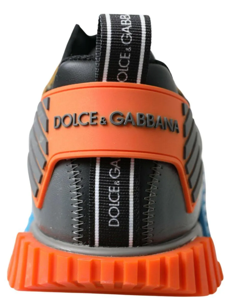 Dolce & Gabbana Multicolor Fabric Lace Up NS1 Sneakers