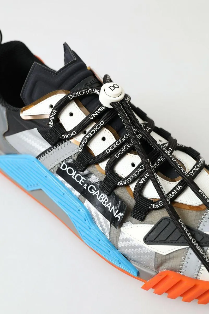 Dolce & Gabbana Multicolor Fabric Lace Up NS1 Sneakers