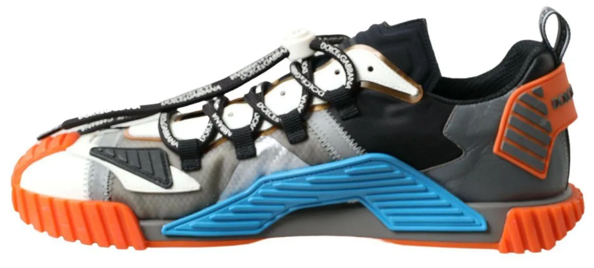 Dolce & Gabbana Multicolor Fabric Lace Up NS1 Sneakers