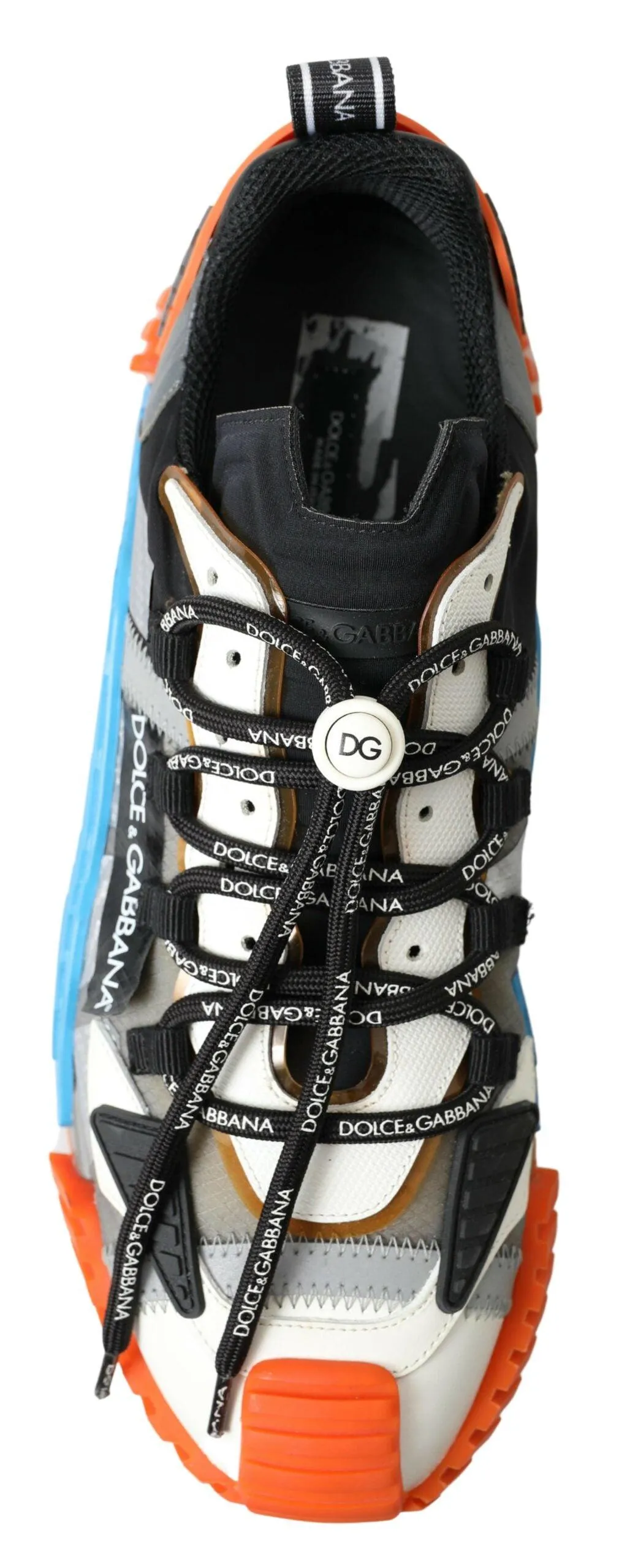 Dolce & Gabbana Multicolor Fabric Lace Up NS1 Sneakers
