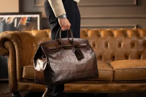 Duffle Bag - Parchment Patina Dark Brown