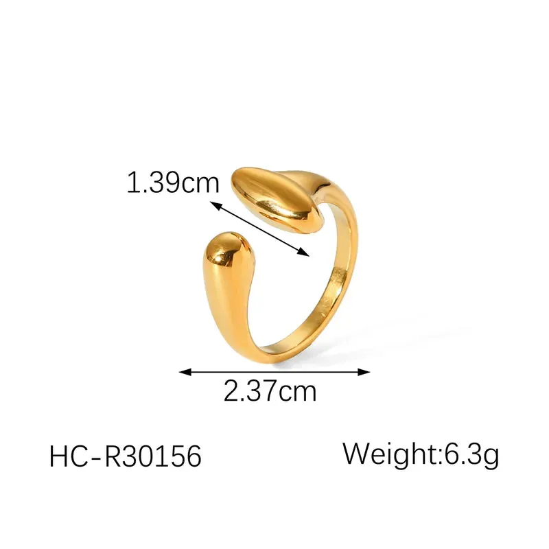 Elegant Curve Open Ring
