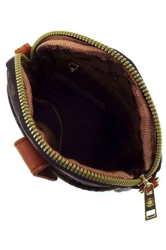 Fashion World CM Monogram Mini Crossbody Bag Cell Phone Purse