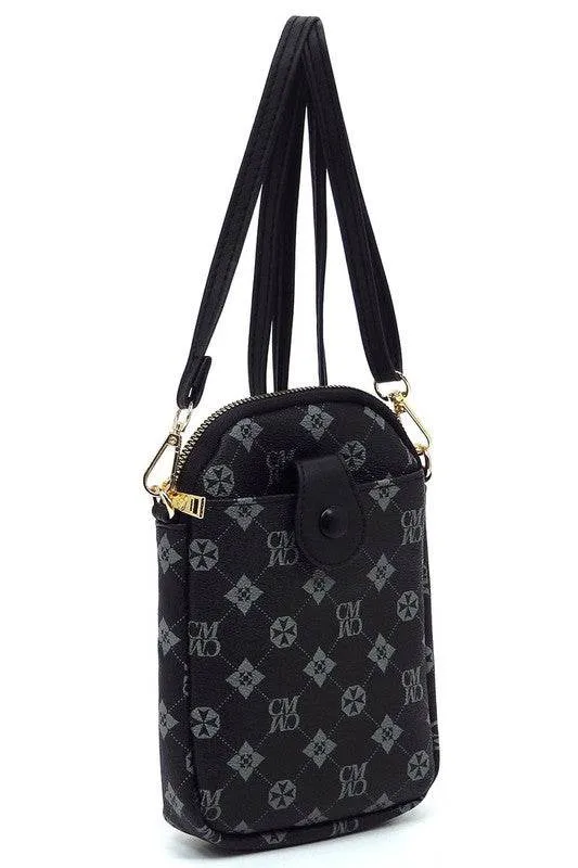 Fashion World CM Monogram Mini Crossbody Bag Cell Phone Purse