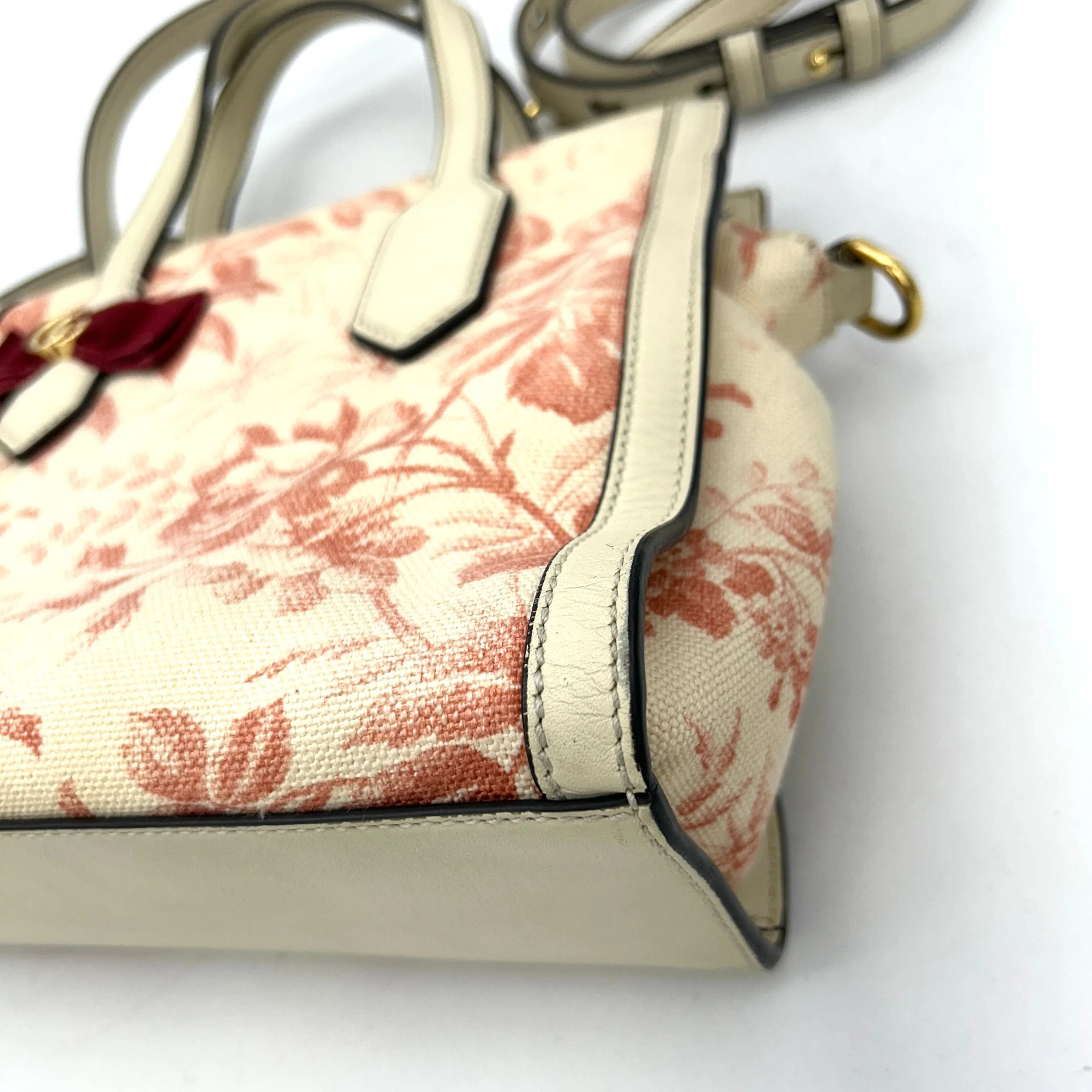 GG Ribbon Tote Coated Printed Canvas Medium LA13293