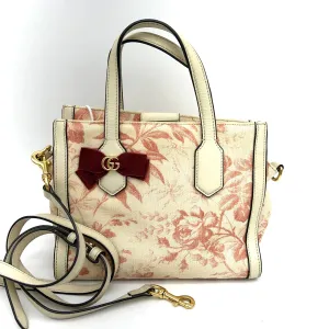 GG Ribbon Tote Coated Printed Canvas Medium LA13293