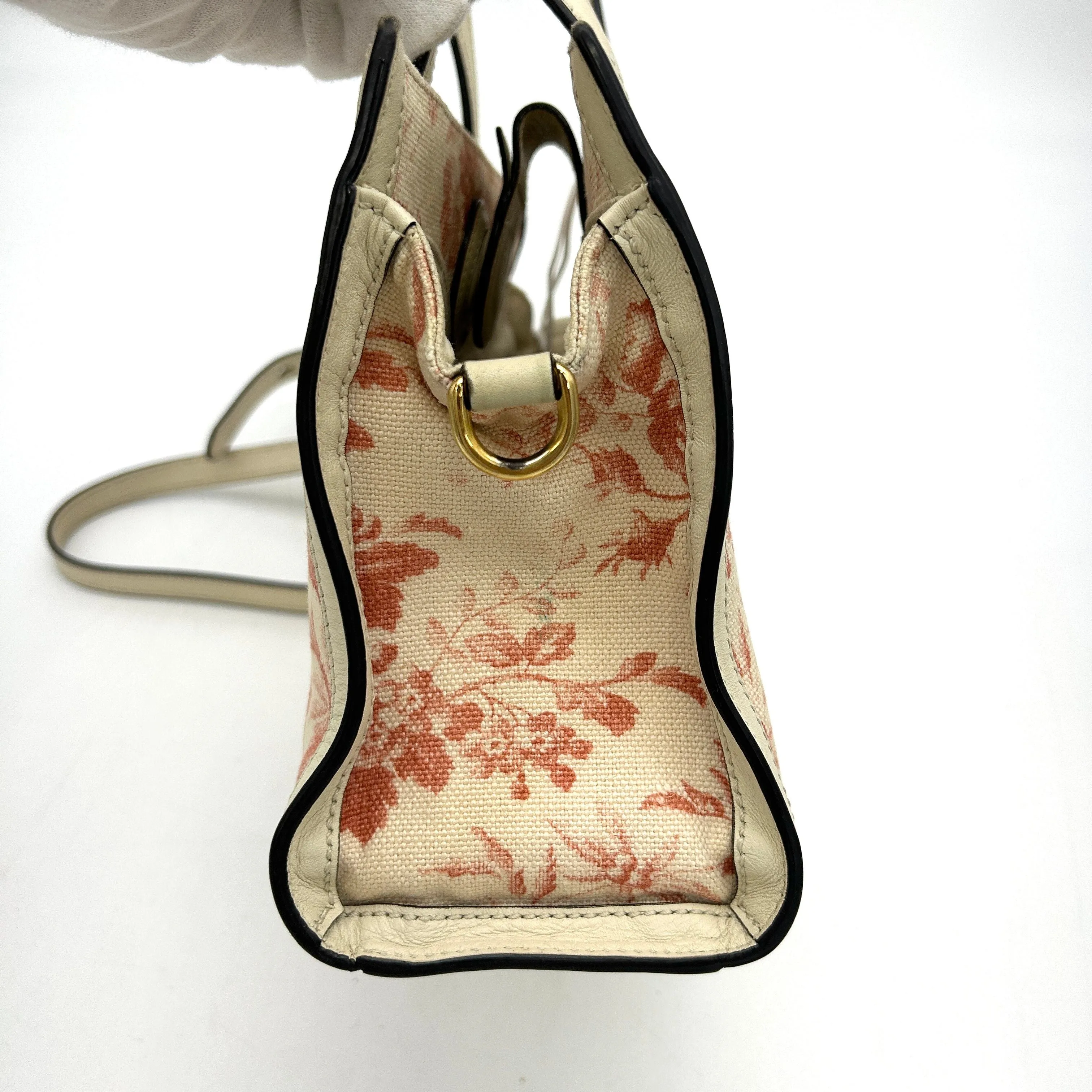 GG Ribbon Tote Coated Printed Canvas Medium LA13293