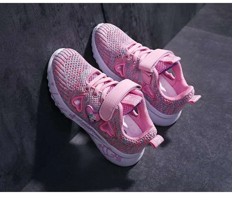 Girls Casual Shoes Light Mesh Sneakers Tennis Cute Sport