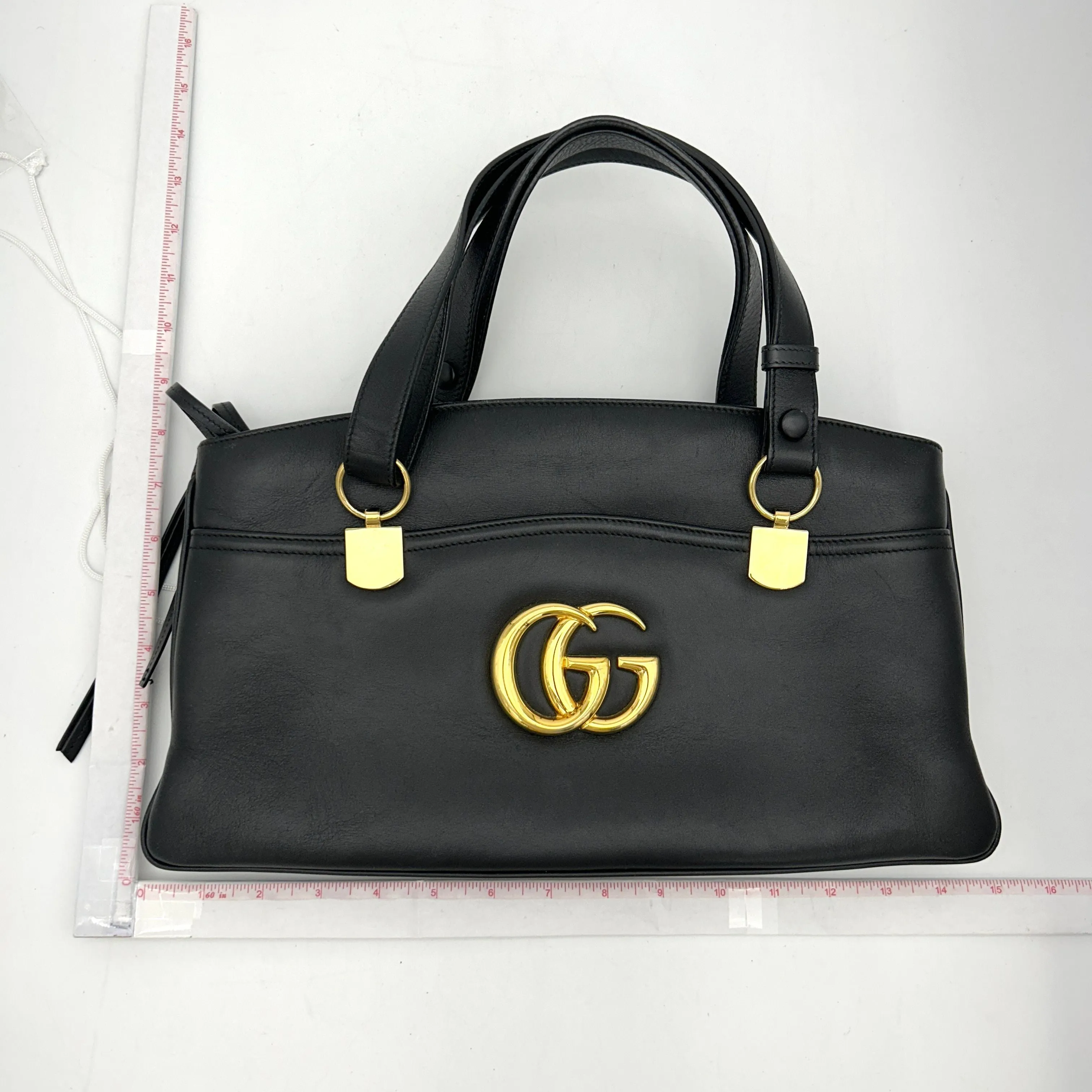 Gucci Black Leather Arli Shoulder Bag LA24126
