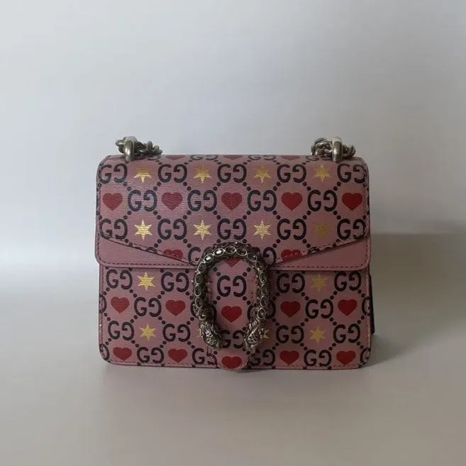 Gucci Dionysus GG Supreme Pink Shoulder Bag