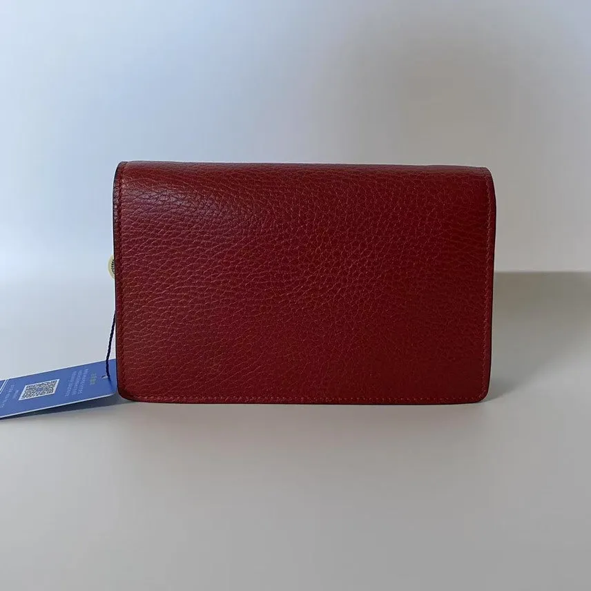 Gucci Dionysus Red Leather Clutch Bag