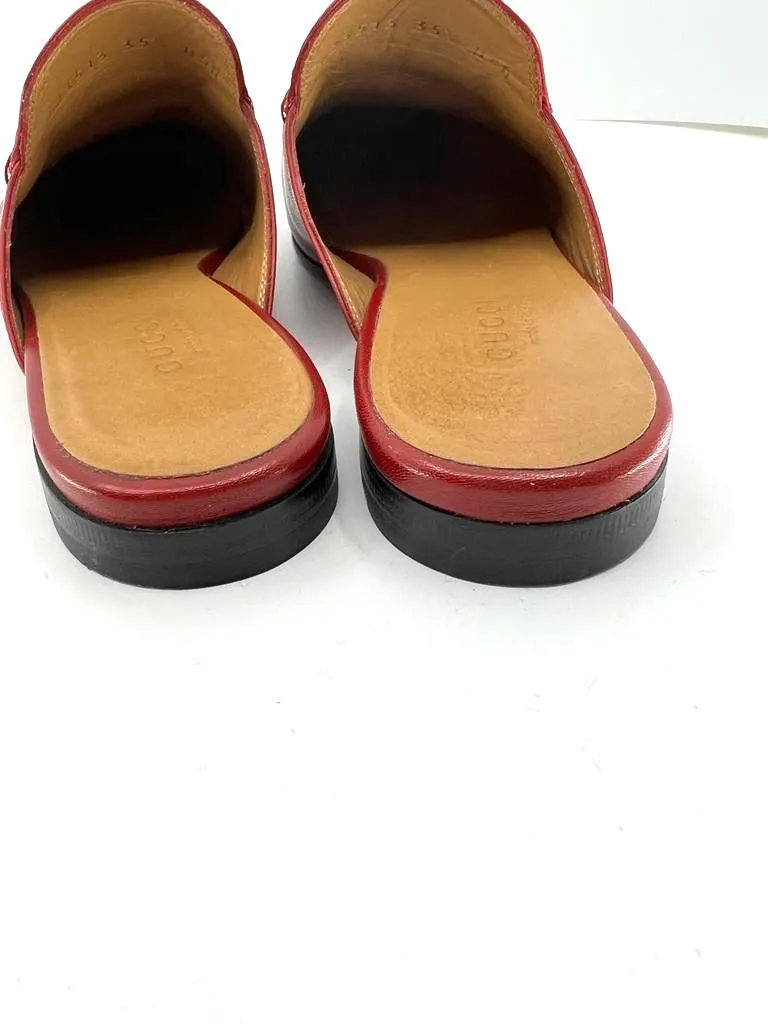 GUCCI PRINCETON HORSEBIT LEATHER LOAFER MULES