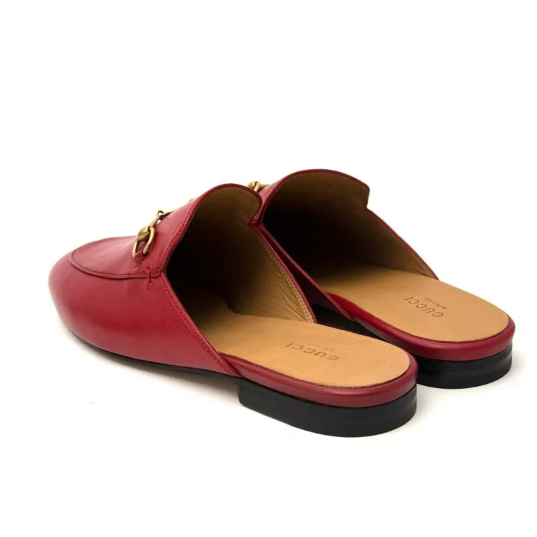 GUCCI PRINCETON HORSEBIT LEATHER LOAFER MULES