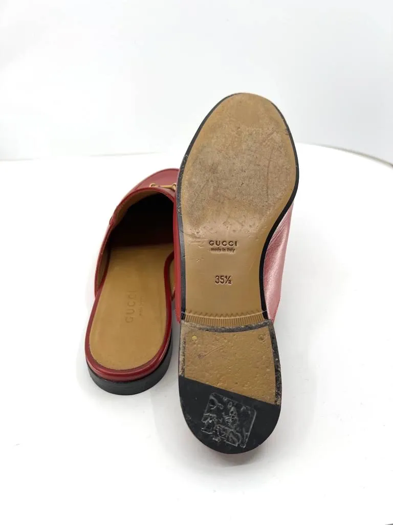 GUCCI PRINCETON HORSEBIT LEATHER LOAFER MULES