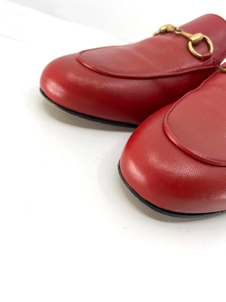 GUCCI PRINCETON HORSEBIT LEATHER LOAFER MULES