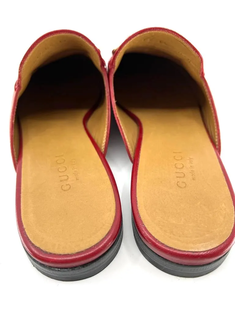 GUCCI PRINCETON HORSEBIT LEATHER LOAFER MULES