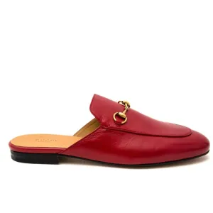GUCCI PRINCETON HORSEBIT LEATHER LOAFER MULES