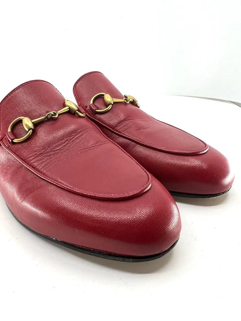 GUCCI PRINCETON HORSEBIT LEATHER LOAFER MULES