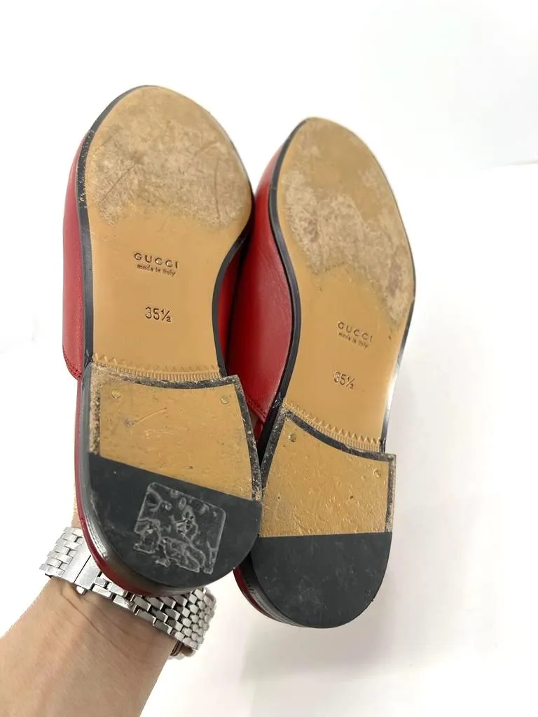 GUCCI PRINCETON HORSEBIT LEATHER LOAFER MULES