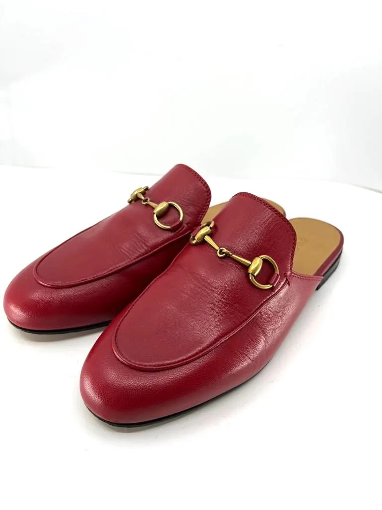 GUCCI PRINCETON HORSEBIT LEATHER LOAFER MULES