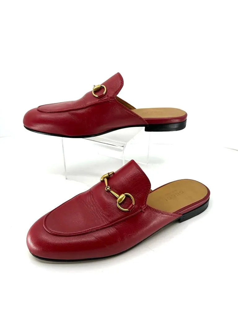 GUCCI PRINCETON HORSEBIT LEATHER LOAFER MULES