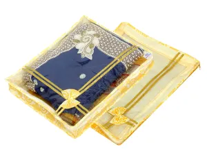 Heart Home Carry Design 3" inch Tranasparent Non Woven Single Saree Cover- Pack of 2 (Gold)-HS_38_HEARTH21582
