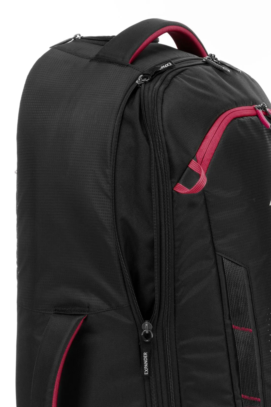 HIGH SIERRA COMPOSITE V4 56CM WHEELED DUFFLE BLACK RED