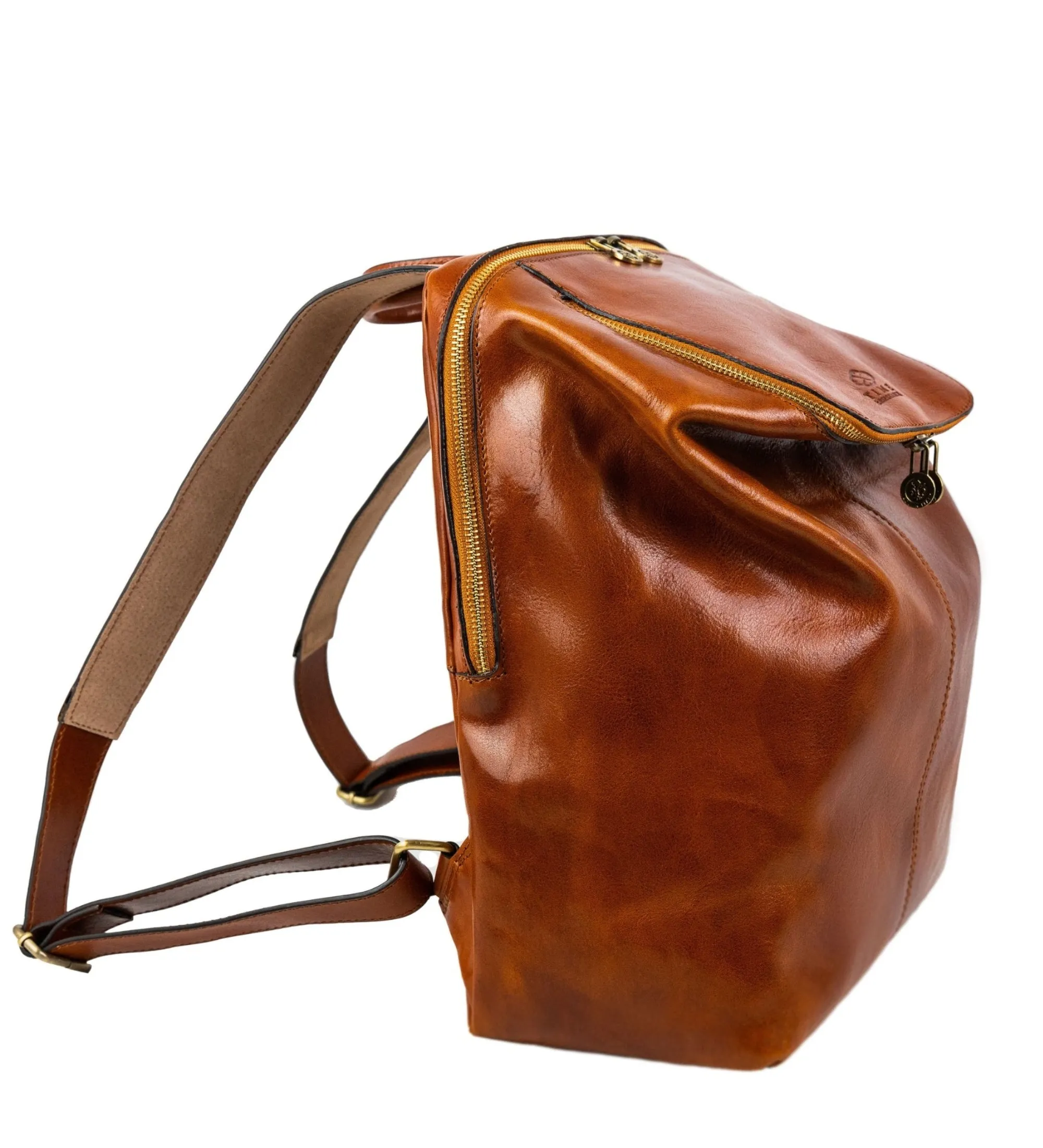 Leather Backpack for Women - A Bend in the River