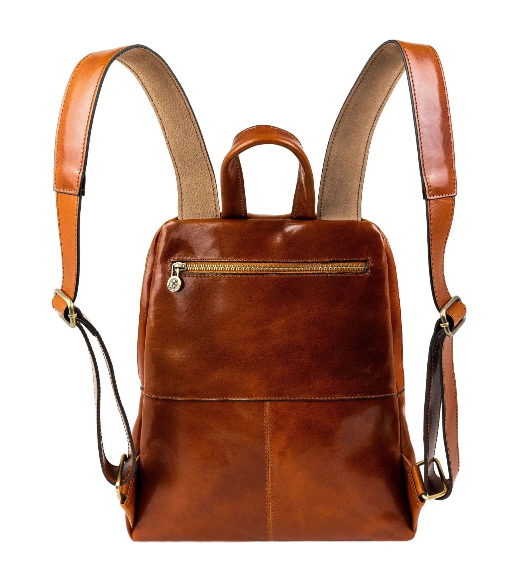Leather Backpack for Women - A Bend in the River