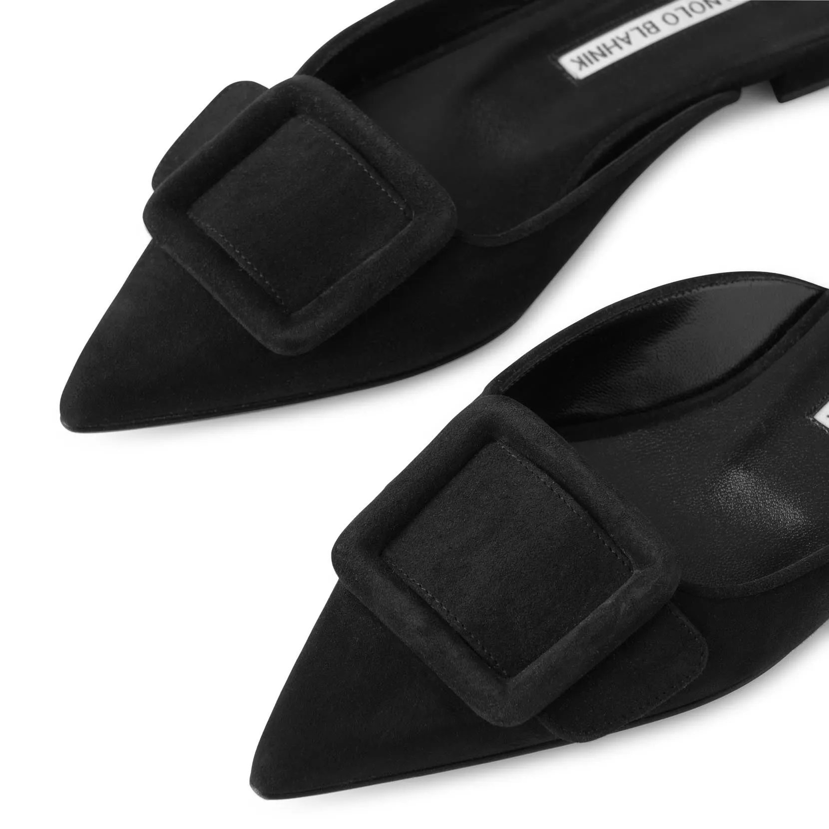 Maysaleflat black suede mule flats