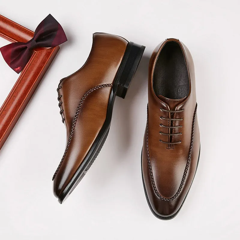Men's Leather British Style Formal Oxford Shoes