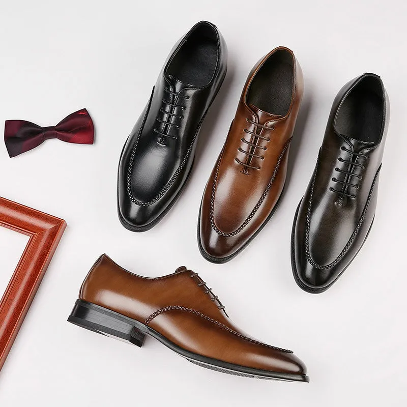 Men's Leather British Style Formal Oxford Shoes