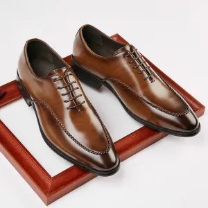 Men's Leather British Style Formal Oxford Shoes