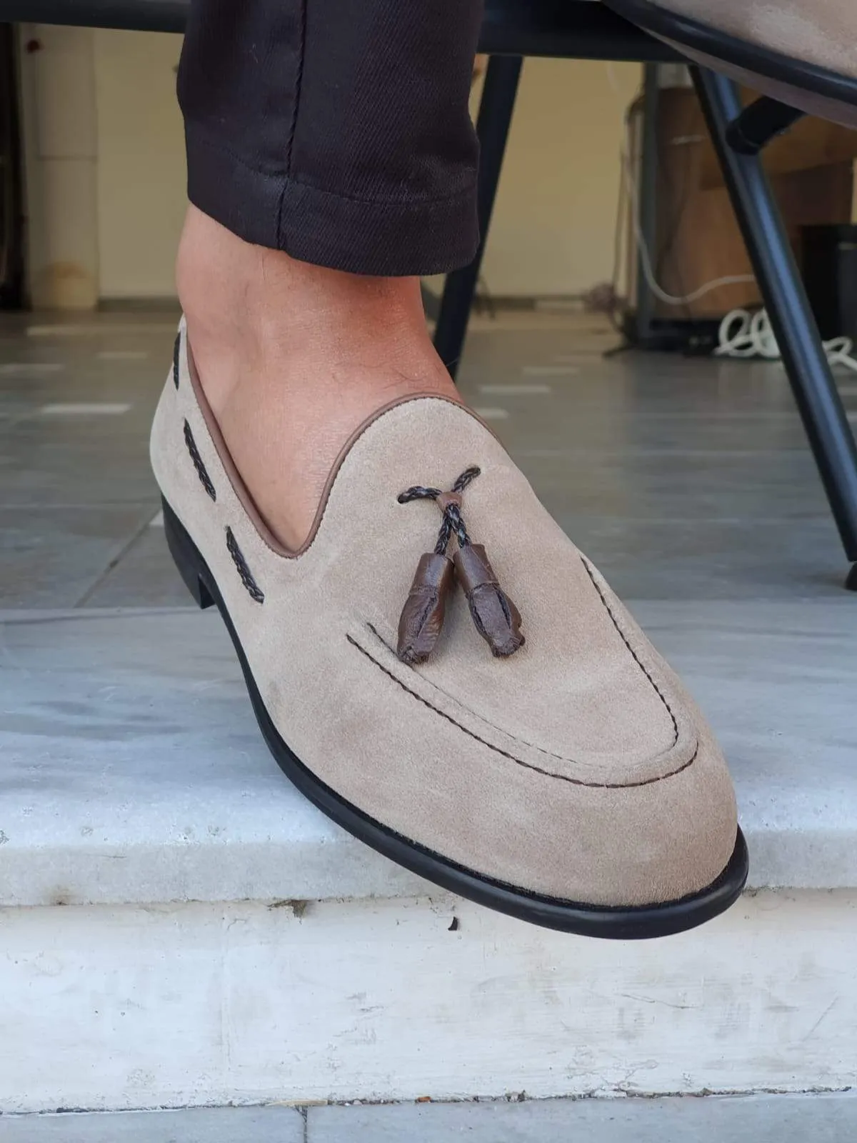 Napoca Suede Beige Sardinelli Loafers