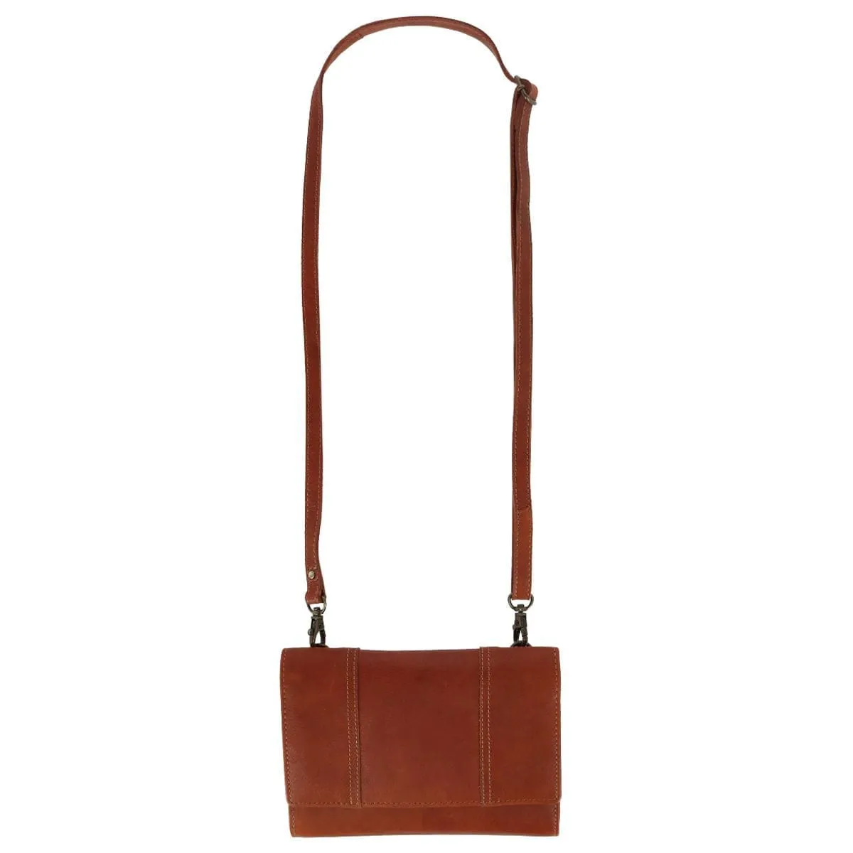 Paul & Taylor Women's Leather Organizer Crossbody Bag