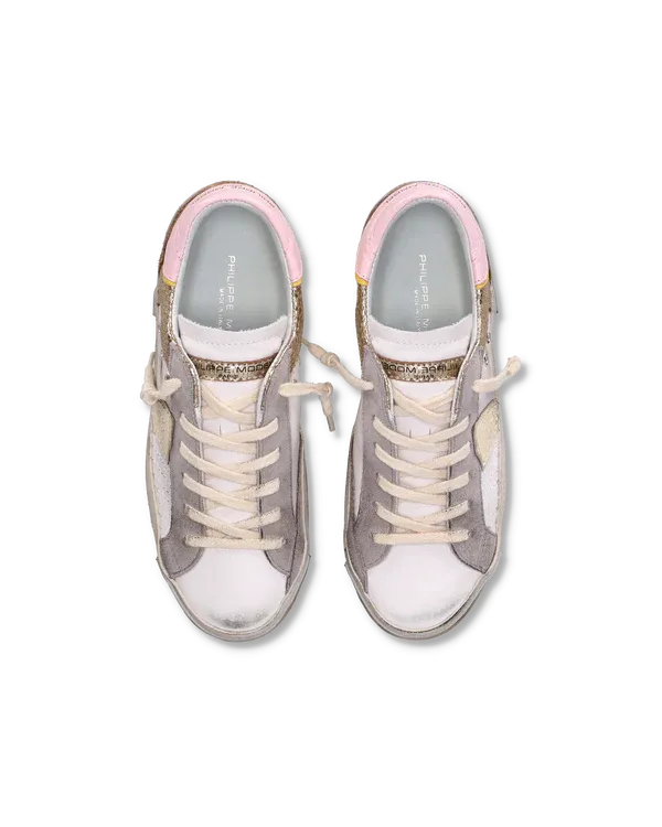 Philippe Model Prsx Low-Top Sneakers - White/Gold