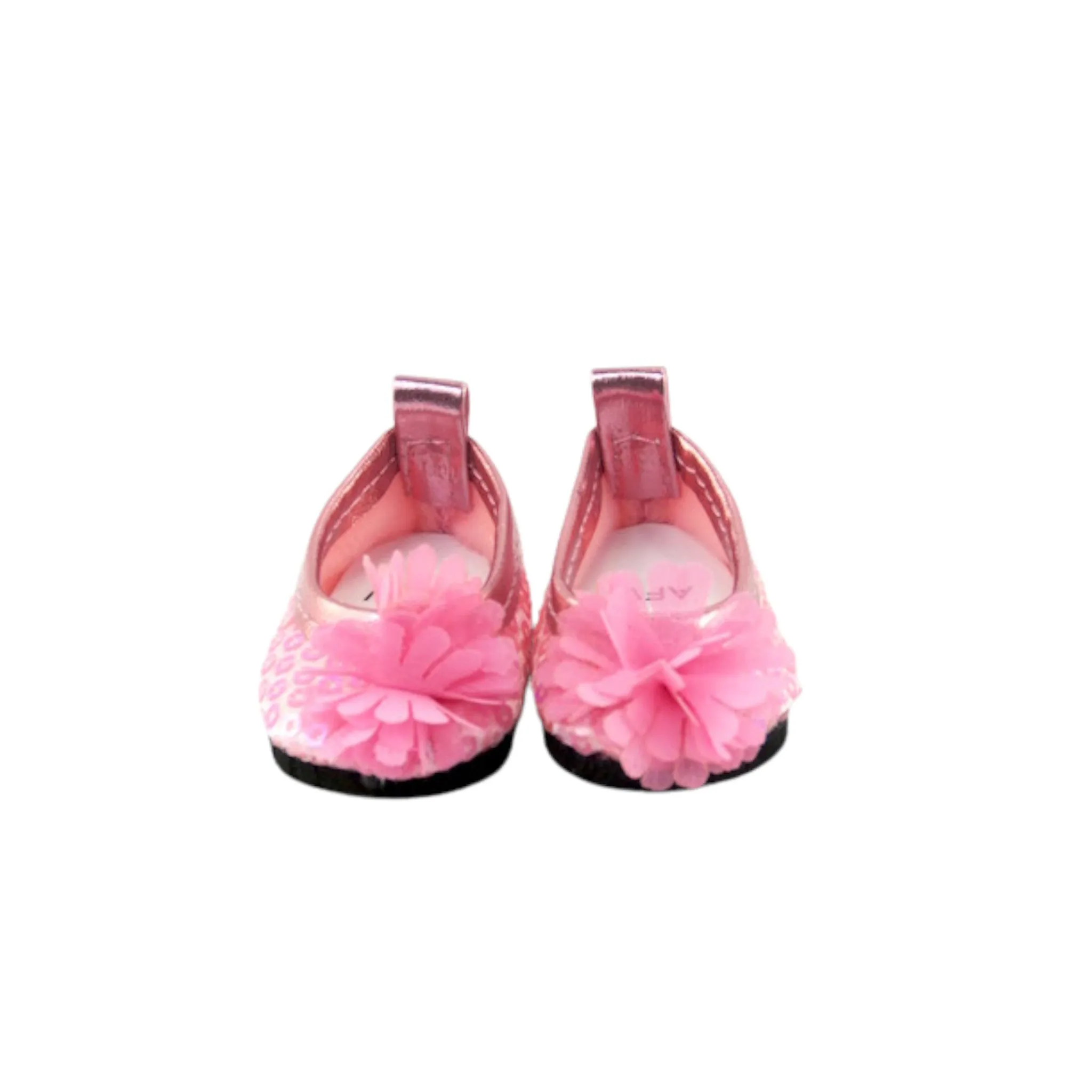 Pink Flower and Sequins Flats for 14 1/2-inch dolls