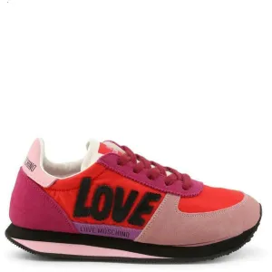 Pink Red Suede Sneakers