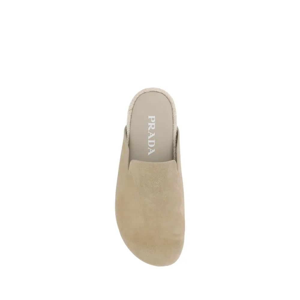Prada Suede leather Sabots