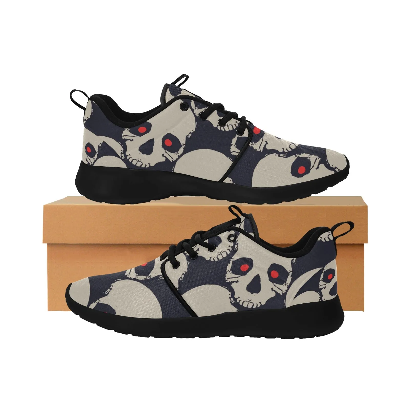 Red Eyed Skulls Men's Pull Loop Sneakers