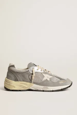 Running Dad in Suede w/ Leather Star - Grey/ Silver/ White
