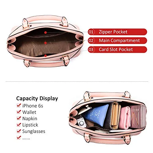 Small Crossbody Domed Shoulder Bag w/Handles & Double Zip Top  (7 colors)