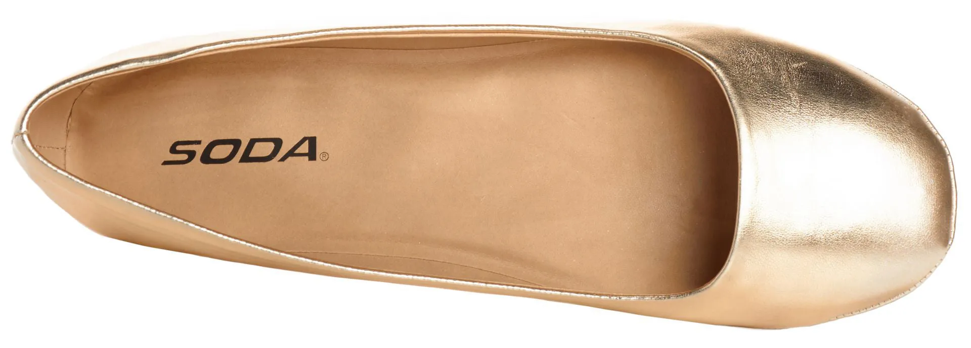 Soda Women's Basic Round Toe Slip On Ballet Flats