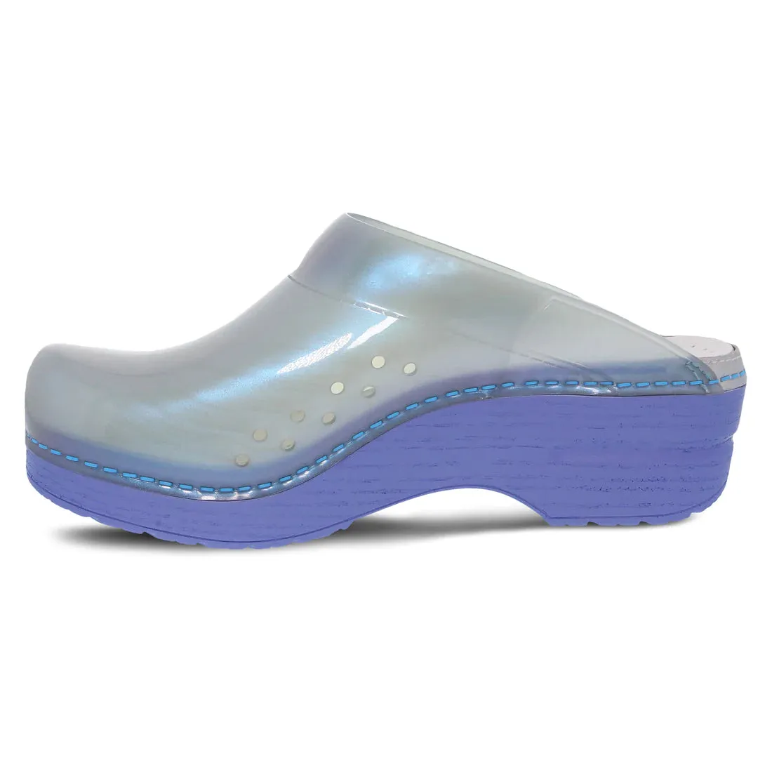 Sonja Backless Translucent Mule in Sky
