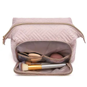 Spacious Wide-Open Cosmetic Bags Travel Organizer for Women