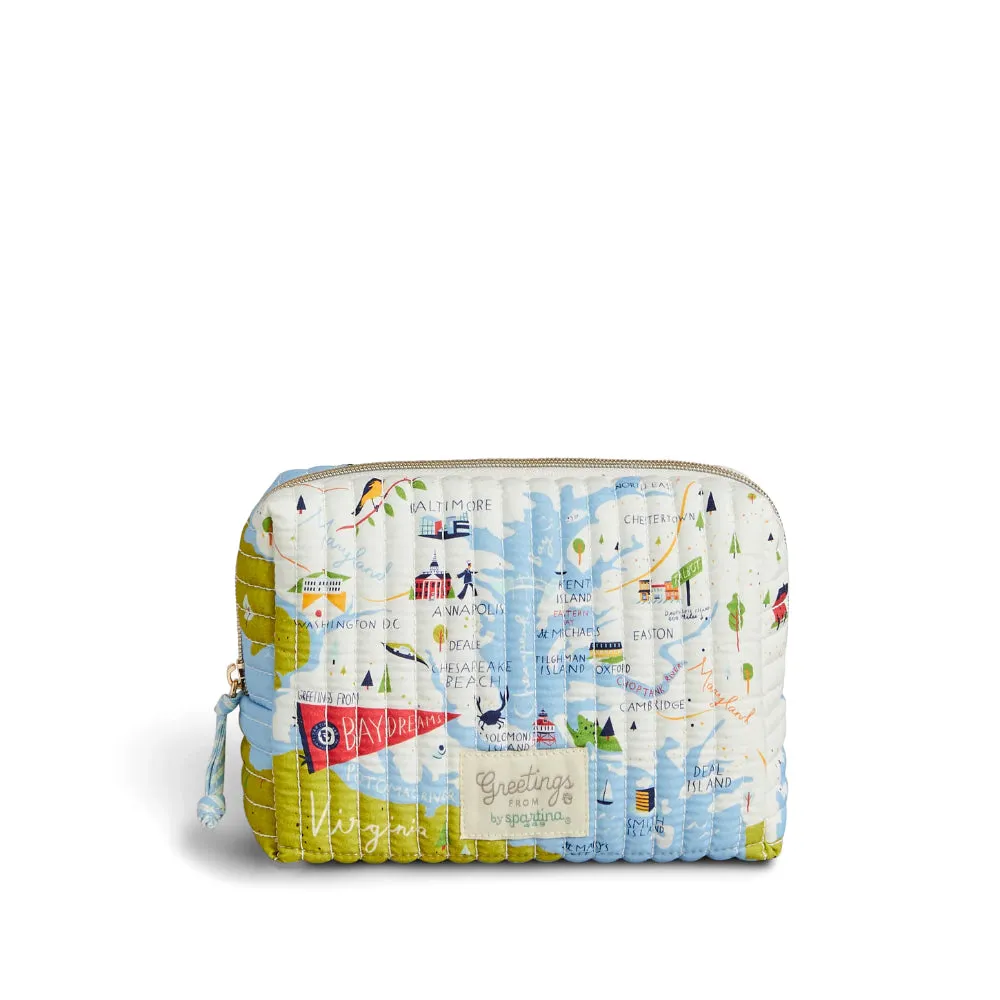 Spartina Bay Dreams Quilted Cosmetic Bag